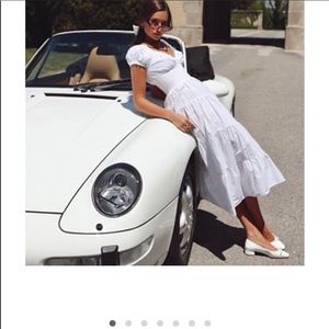 DANIELLE BERNSTEIN Poplin White Midi Dress  NWT